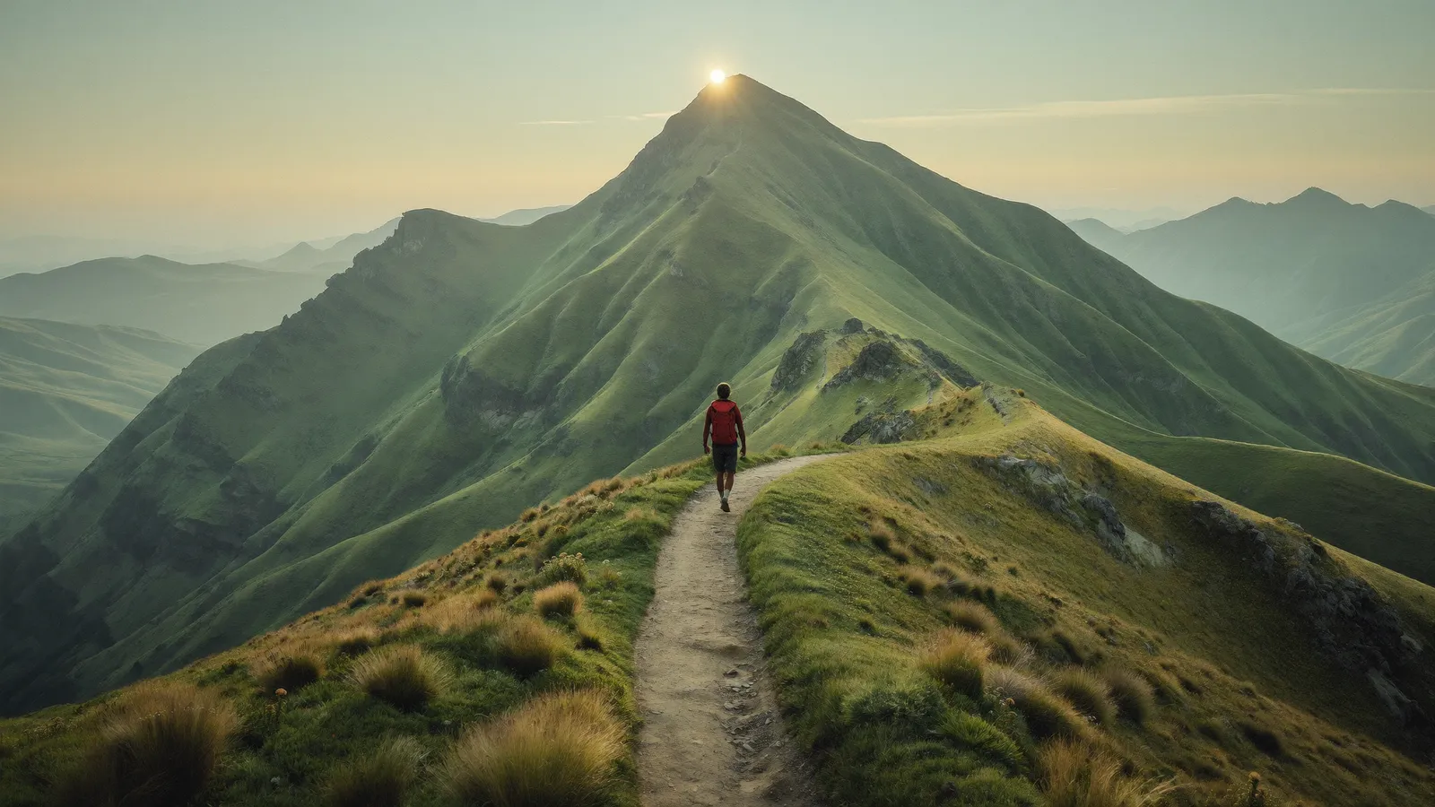 Sendero de montaña ascendente hacia la cima, el método SEO de Kuasar fase a fase